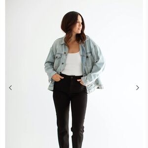 Carly Jean Los Angeles Hunter Vintage Baggy Jean Jacket Denim Free People Style